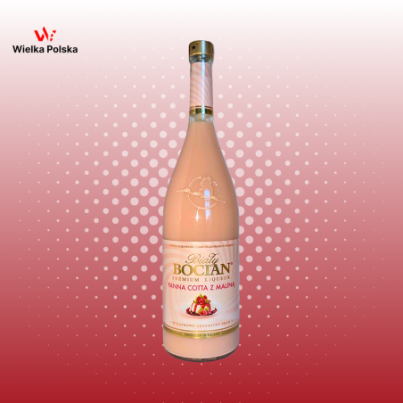 Bialy Bocian Panna Cotta z Maliną – Likeur Panna Cotta en Framboos – 50cl – 16°