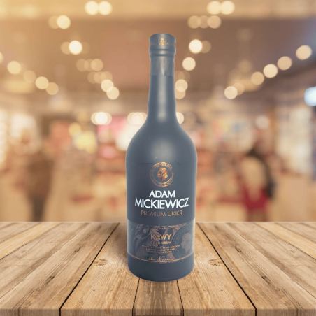Bouteille de Adam Mickiewicz – Liqueur de Lait Café vu de face