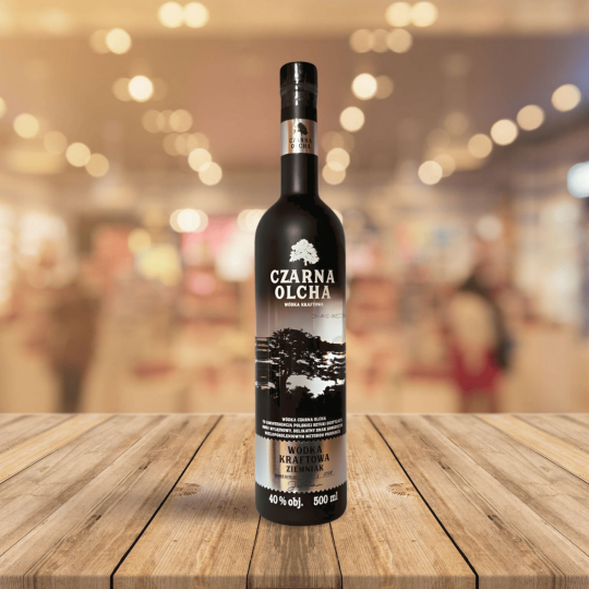 Bouteille de Czarna Olcha – Vodka Ziemniak (pomme de terre) vu de face