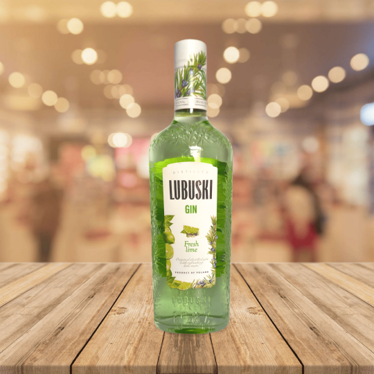 Bouteille de Gin Lubuski Fresh Lime 0,5 L – Gin citron vert vu de face