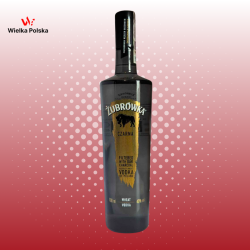 Żubrówka Czarna – Mit Eichenholzkohle gefilterter Wodka – Premium Wodka – 70cl – 40°