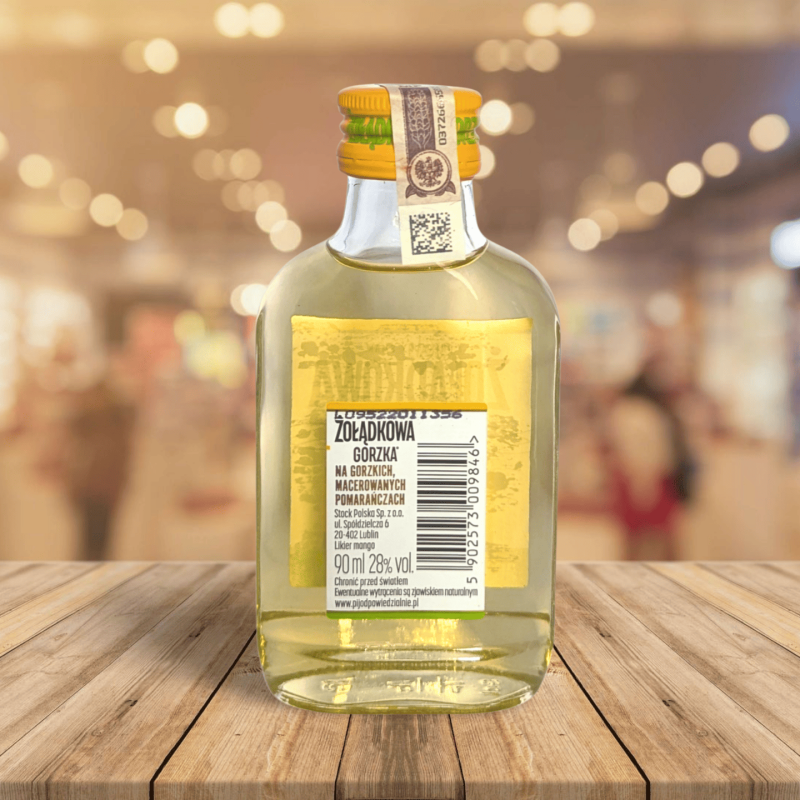 Żołądkowa Gorzka Mangue & Melon 0,09 L – Liqueur de vodka (30 %)