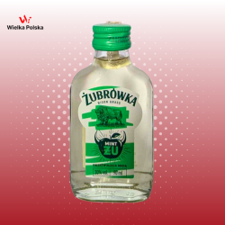 Żubrówka Orzeźwiająca Mięta - Liqueur menthe & herbe de bison - 9cl